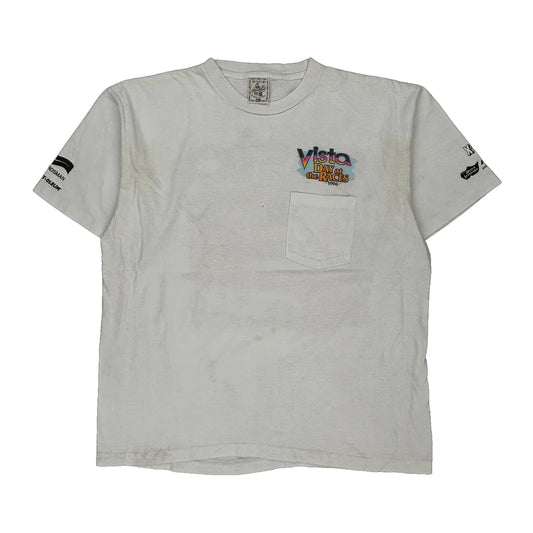 Vista Day At The Races 1996 Alore Single Stitch T-Shirt - XL White Cotton