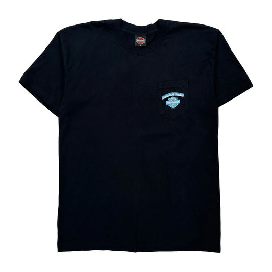 Anchorage Alaska Harley Davidson Graphic T-Shirt - XL Black Cotton