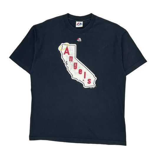 Angels Majestic Mlb T-Shirt - XL Black Cotton