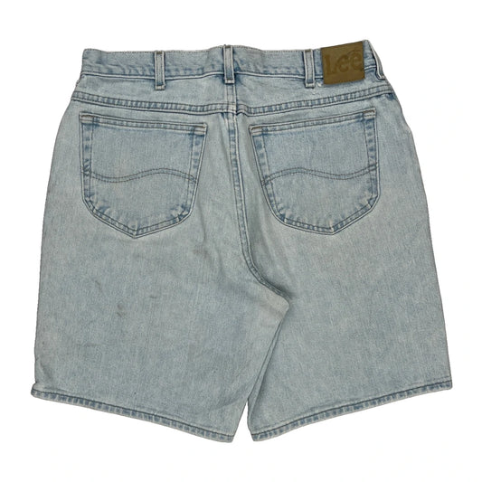 Lee Denim Shorts - 32W 9L Light Wash Cotton