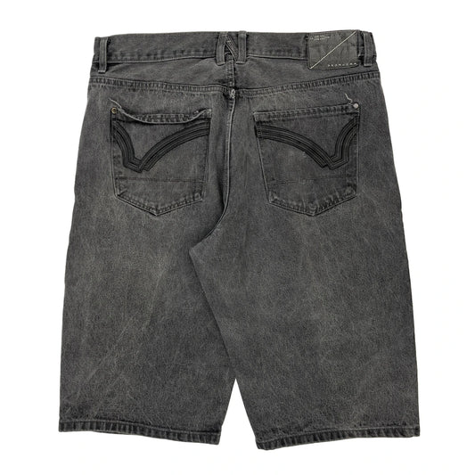 Sean John Denim Shorts - 38W 11L Grey Cotton