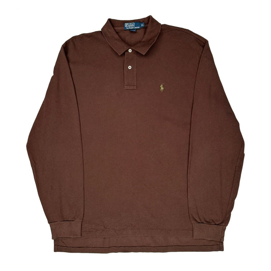Polo By Ralph Lauren Polo Shirt - XL Brown Cotton