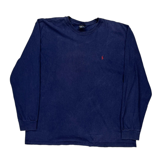 Polo By Ralph Lauren Long Sleeve T-Shirt - XL Navy Cotton