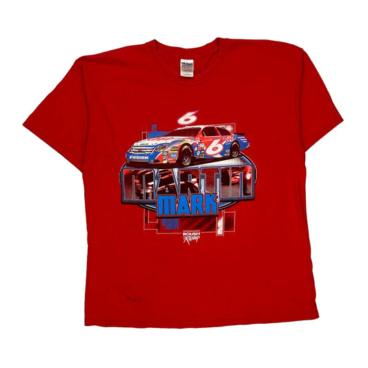 Mark Martin Gildan Nascar T-Shirt - XL Red Cotton
