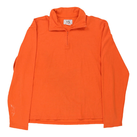 Vintage orange Armani Exchange 1/4 Zip - mens large