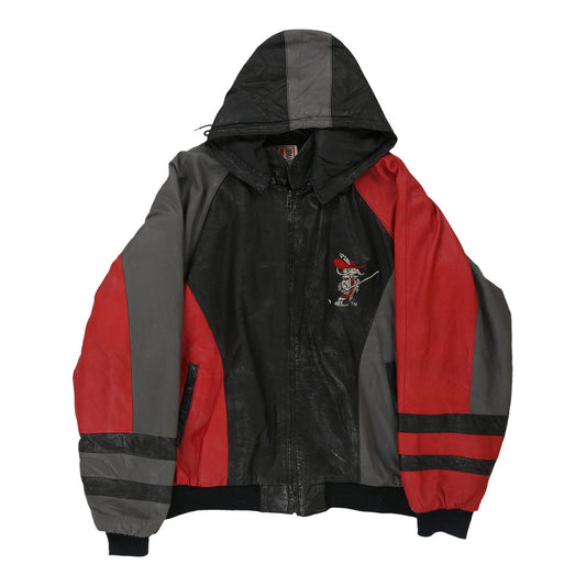 Vintage black Unly Rebels On Demand Varsity Jacket - mens x-large