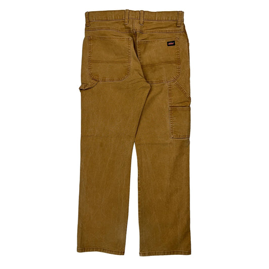 Dickies Carpenter Trousers - 31W 32L Brown Cotton