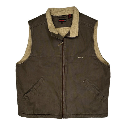 Vintage Wolverine Gilet - Large Brown Cotton