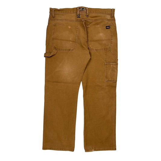 Vintage Dickies Carpenter Trousers - 36W 30L Brown Cotton Blend