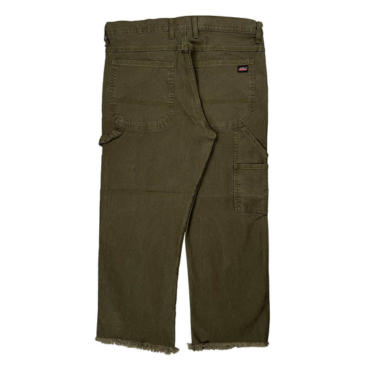 Dickies Carpenter Trousers - 32W 26L Green Cotton