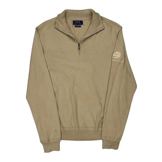 Polo By Ralph Lauren 1/4 Zip - Medium Beige Cotton