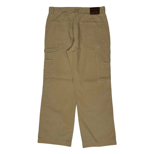 Ralph Lauren Double Knee Carpenter Trousers - 30W 29L Beige Cotton