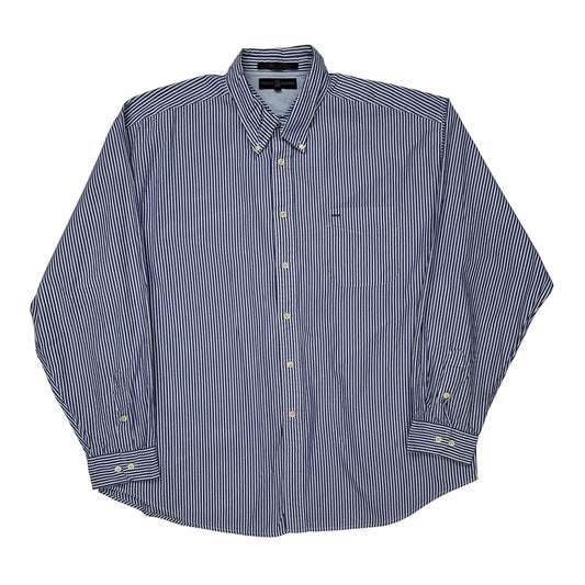 Tommy Hilfiger Striped Shirt - 2XL Blue Cotton
