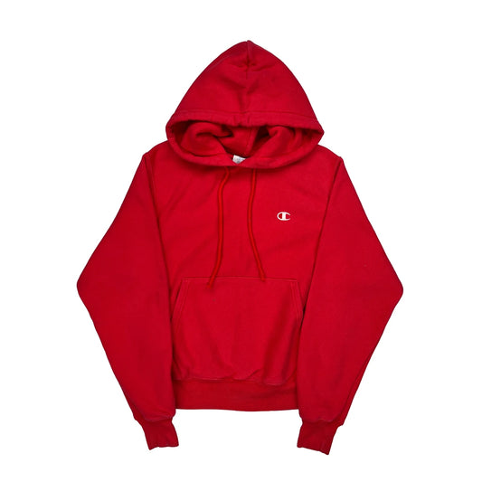 Reverse Weave Champion Hoodie - Small Red Cotton