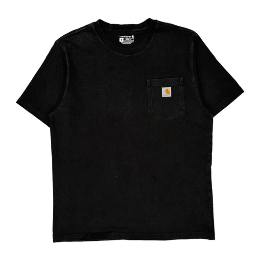Carhartt T-Shirt - Medium Black Cotton