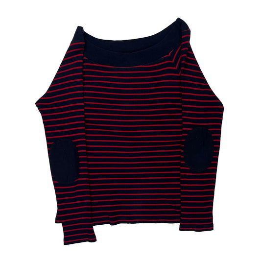Ralph Lauren Striped Jumper - Large Red Cotton
