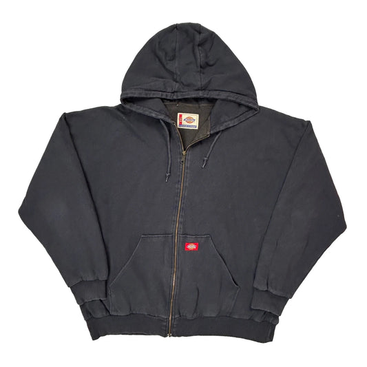 Vintage Dickies Full Zip Hoodie - 2XL Black Cotton