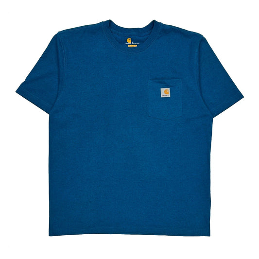 Vintage Carhartt T-Shirt - Large Blue Cotton