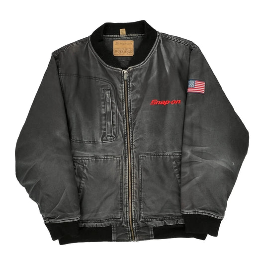 Snap On Graphic Jacket - XL Black Polyester