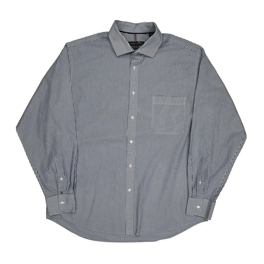 Tommy Hilfiger Striped Shirt - Large Blue Cotton