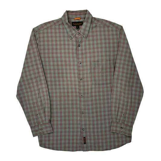 Timberland Checked Shirt - XL Grey Cotton