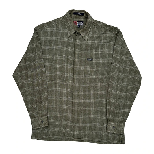 Chaps Ralph Lauren Checked Shirt - Medium Green Cotton