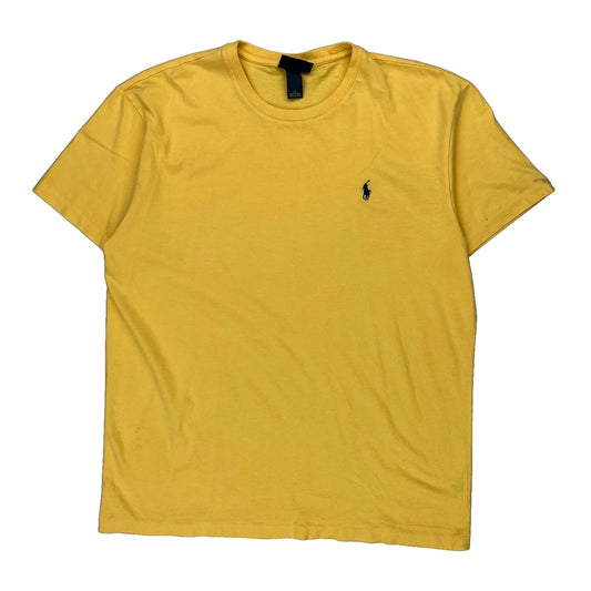 Polo By Ralph Lauren T-Shirt - Medium Yellow Cotton