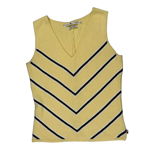 Tommy Hilfiger Striped Vest - Medium Yellow Cotton