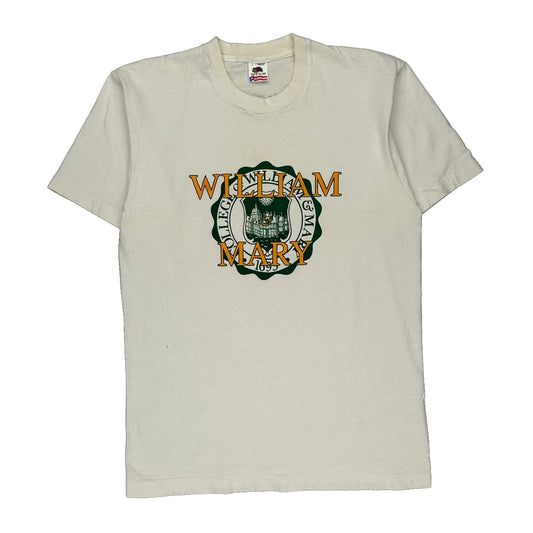 Single Stitch Fruit Of The Loom Graphic T-Shirt - Large Cream Cotton