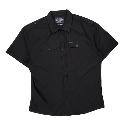 Vintage Ecko Unltd Short Sleeve Shirt - 2XL Black Cotton