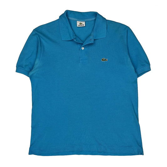 Vintage Lacoste Polo Shirt - Medium Blue Cotton