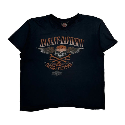Vintage Harley-Davidson Budapest Harley Davidson Graphic T-Shirt - Large Black Cotton
