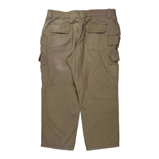 Vintage Unbranded Cargo Trousers - 38W 28L Brown Cotton