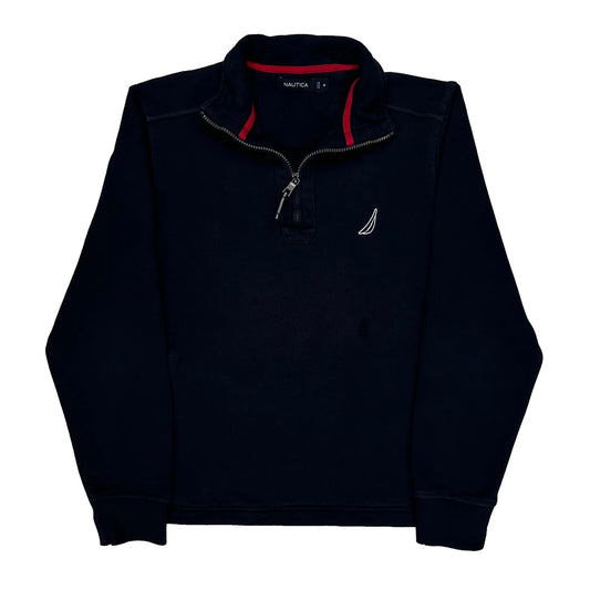 Nautica 1/4 Zip - Medium Black Cotton
