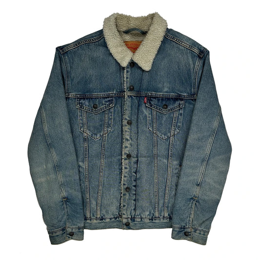 Levis Collared Denim Jacket - Large Blue Cotton