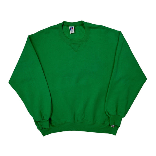 Made In USA Russell Athletic 90S Blank Sweatshirt - 2XL Green Cotton