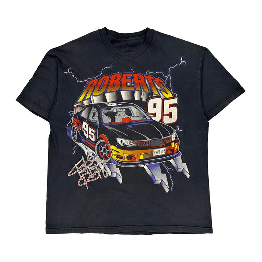Roberts 95 Unbranded Nascar T-Shirt - XL Black Cotton