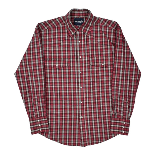 Wrangler Checked Shirt - Medium Red Cotton