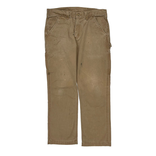 Carhartt Carpenter Trousers - 34W 28L Beige Cotton