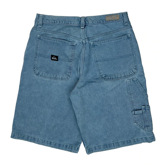 Vintage Quiksilver Denim Shorts - 34W 11L Blue Denim