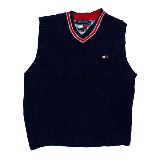 Vintage Age 6 Tommy Hilfiger Sweater Vest - Small Navy Cotton