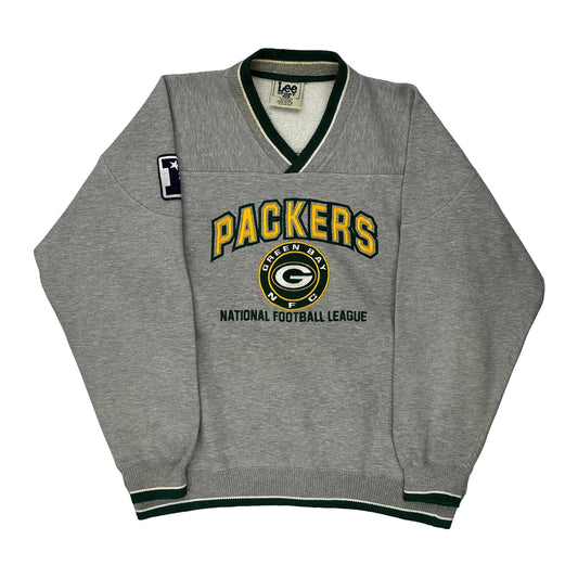 Green Bay Packers Lee Sport Nfl Sweatshirt - XL Grey Polyester Blend
