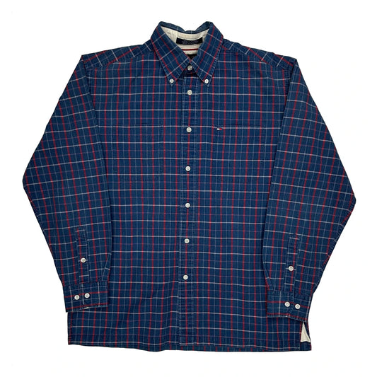 Tommy Hilfiger Checked Shirt - Medium Blue Cotton