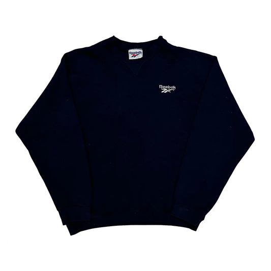 Vintage Reebok Sweatshirt - XL Navy Cotton