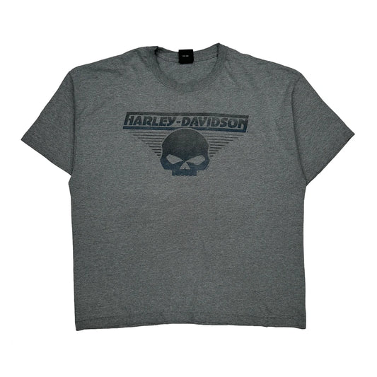 Vintage Fox Harley-Davidson Harley Davidson Graphic T-Shirt - XL Grey Cotton