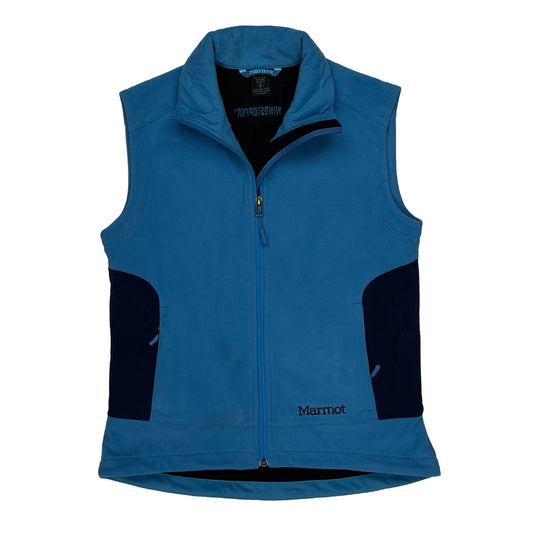 Vintage Marmot Gilet - Small Blue Polyester
