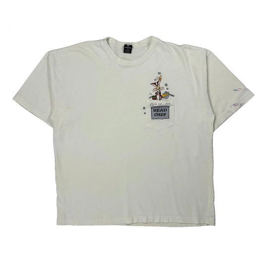 Head Chef Warner Bros Cartoon T-Shirt - XL White Cotton