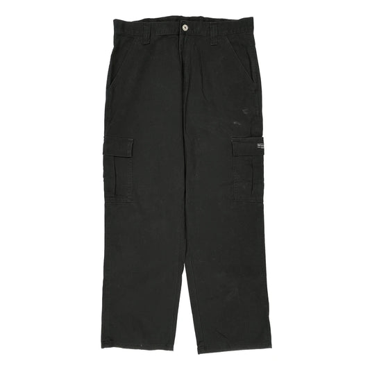 Wrangler Cargo Trousers - 34W 30L Black Cotton