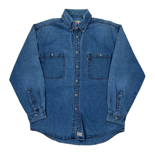 Levis Denim Shirt - Medium Blue Cotton