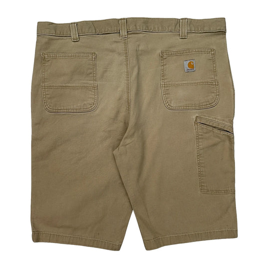 Relaxed Fit Carhartt Carpenter Shorts - 42W 10L Beige Cotton